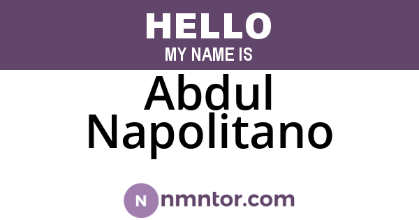 Abdul Napolitano