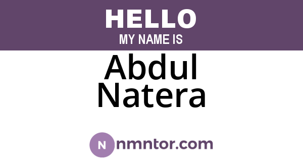Abdul Natera