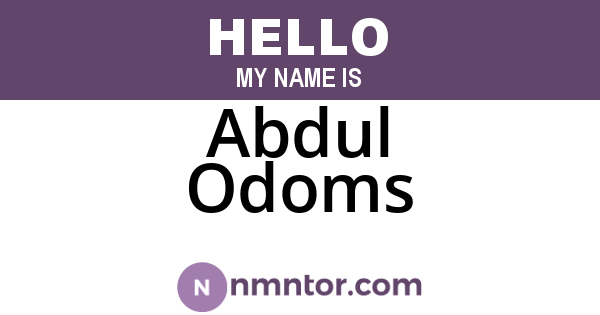 Abdul Odoms