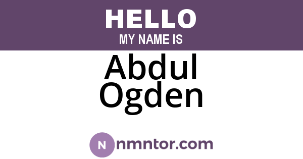 Abdul Ogden