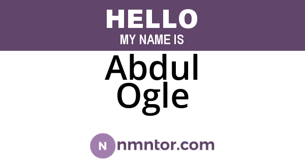 Abdul Ogle