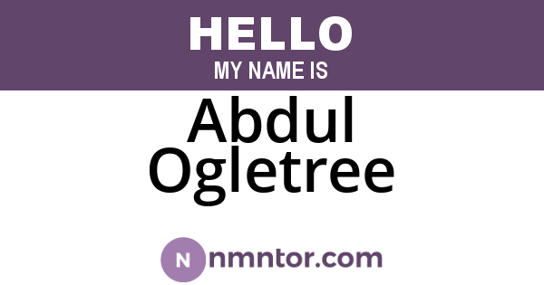 Abdul Ogletree