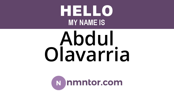 Abdul Olavarria