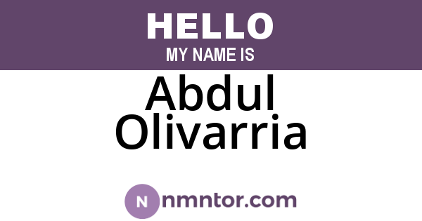 Abdul Olivarria