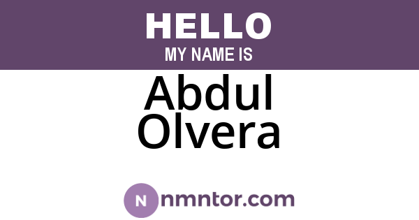 Abdul Olvera