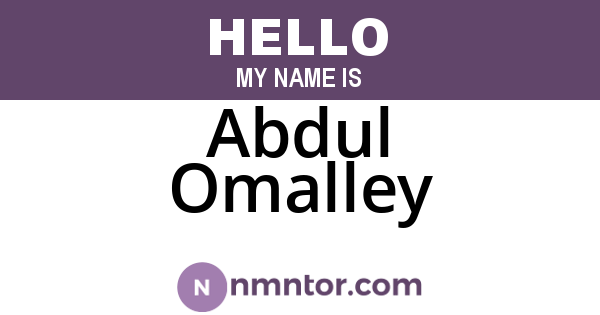 Abdul Omalley