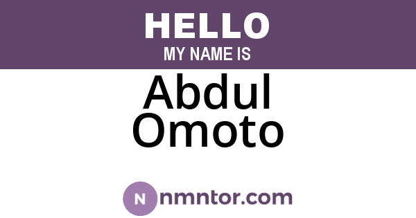 Abdul Omoto
