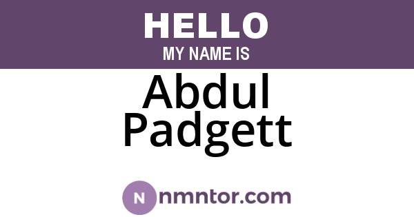 Abdul Padgett