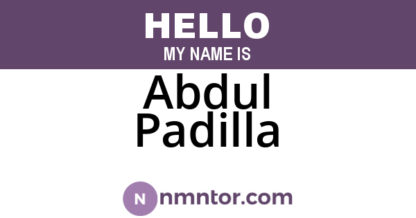 Abdul Padilla