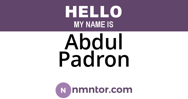 Abdul Padron