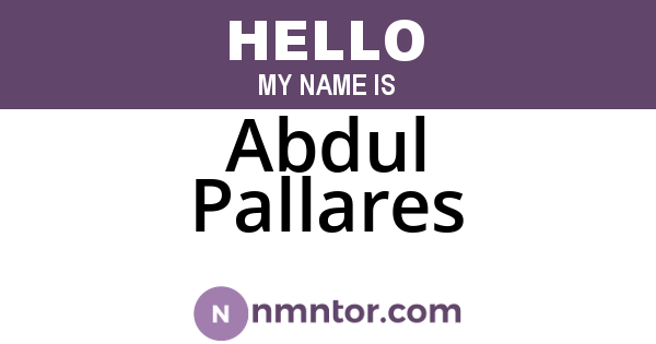 Abdul Pallares