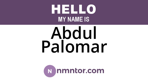 Abdul Palomar