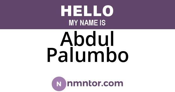 Abdul Palumbo