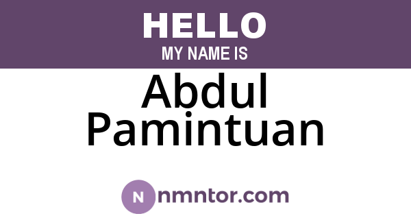 Abdul Pamintuan