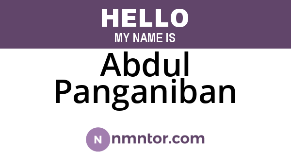 Abdul Panganiban