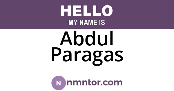 Abdul Paragas