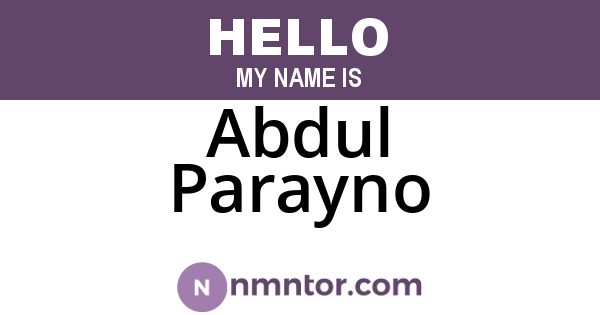 Abdul Parayno
