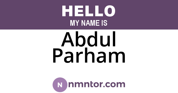 Abdul Parham