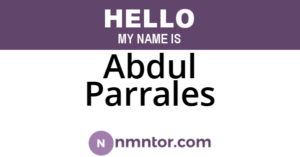 Abdul Parrales