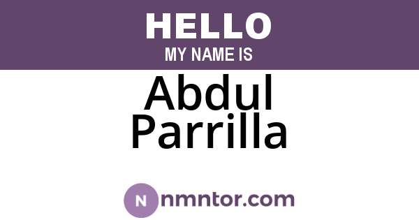 Abdul Parrilla