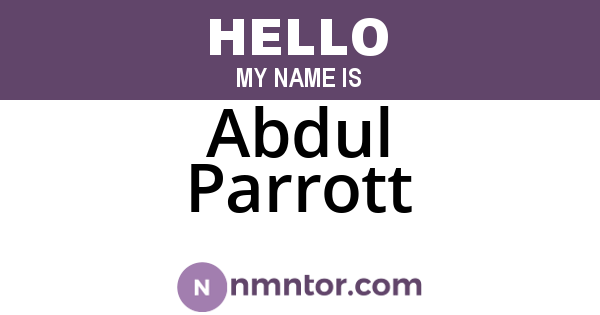 Abdul Parrott