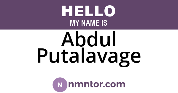 Abdul Putalavage