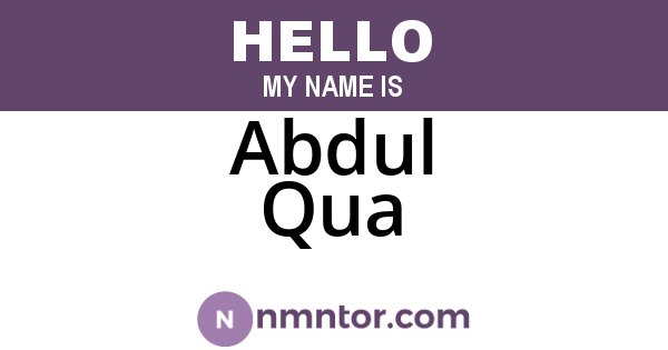 Abdul Qua
