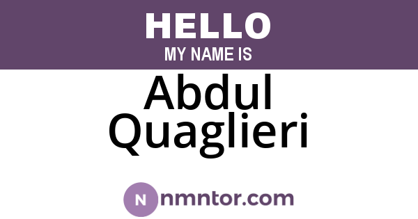 Abdul Quaglieri