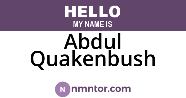 Abdul Quakenbush