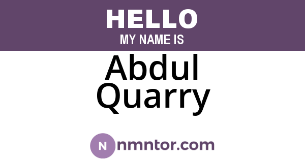 Abdul Quarry