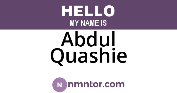 Abdul Quashie