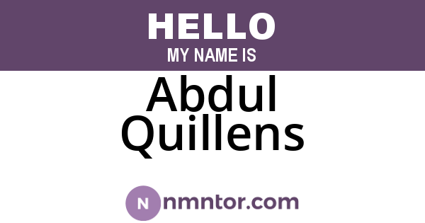 Abdul Quillens
