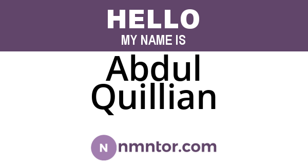 Abdul Quillian