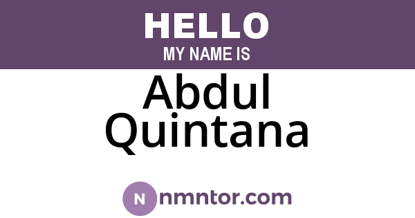 Abdul Quintana