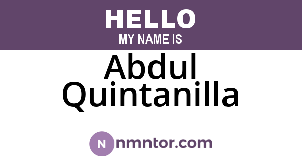 Abdul Quintanilla