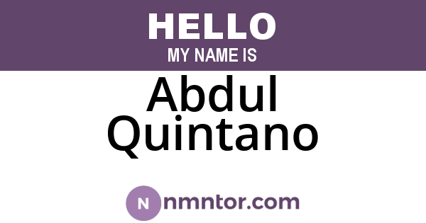 Abdul Quintano