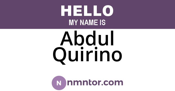 Abdul Quirino