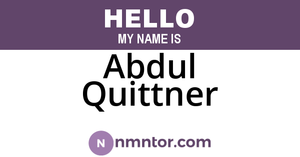Abdul Quittner