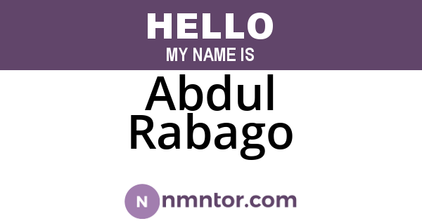 Abdul Rabago