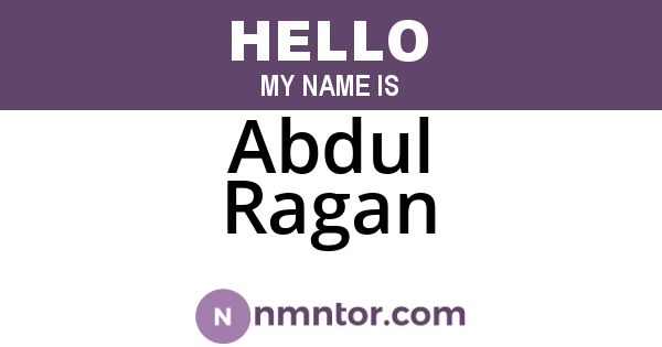 Abdul Ragan