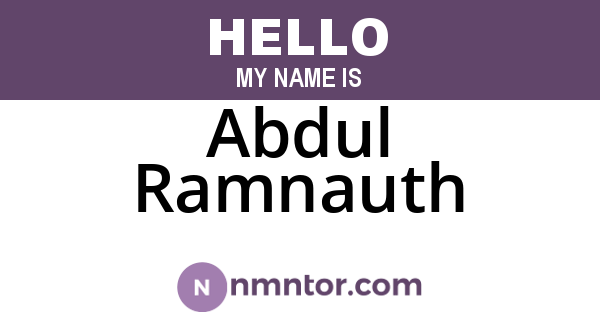 Abdul Ramnauth