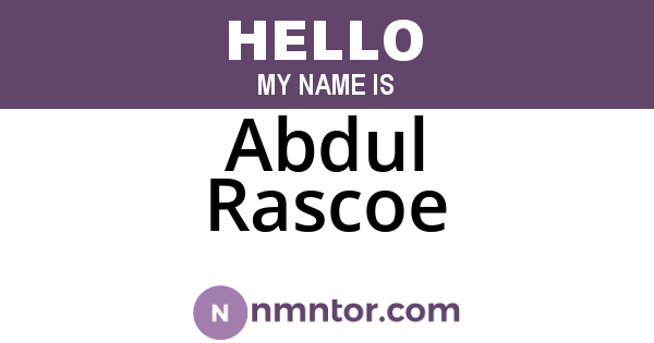 Abdul Rascoe