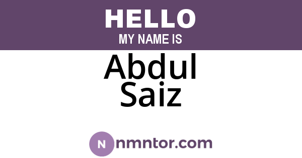 Abdul Saiz