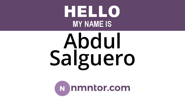 Abdul Salguero