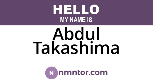 Abdul Takashima