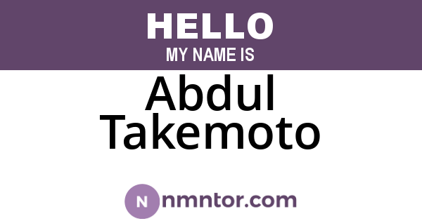 Abdul Takemoto