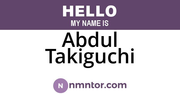 Abdul Takiguchi
