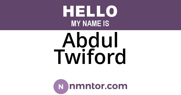 Abdul Twiford