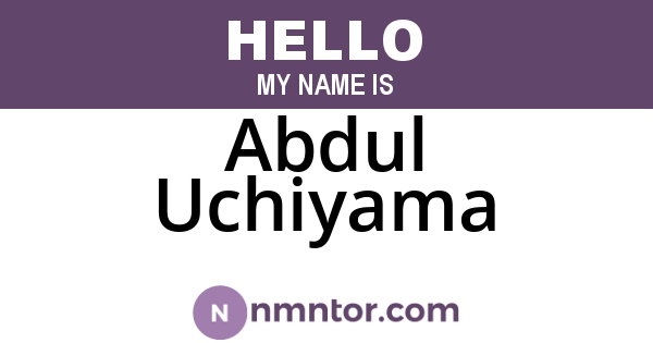 Abdul Uchiyama