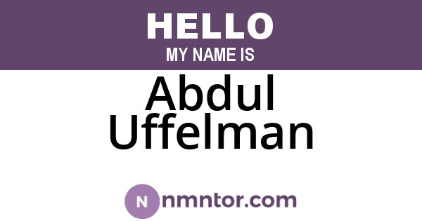 Abdul Uffelman